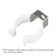 thumbnail image 4 of T8 U Clips Soporte para LED Luz Bombilla Montaje Soporte Inoxidable Acero Fluorescente Tubo Soporte Tornillo Tubo Abrazaderas, Blanco Paquete de 15, 4 of 5