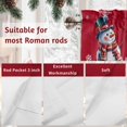 thumbnail image 7 of Christmas Snow Valances for Windows, 54 x 18in, Winter Snowman Snowflakes Xmas Red Rod Pocket Kitchen Valance Curtain Light Filtering Window Treatments for Living Room Bedroom, 1 Panel, 7 of 7