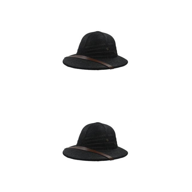 Guardurnaity Sombrero Protección solar Sombra Gorra ancha Accesorios delgados suaves Sombreros Primavera Niña Niño Escuela Compras Viaje al aire Negro 52-54cm 2piezas