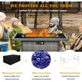LayinSun 44" Propane Gas Fire Pit Table, 55000 BTU Rectangular Fire Pit