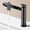 Black, variant on Matte Black Single Handle Bathroom Vanity Faucet with 1080 Rotatable Temperature Display and 2 Spray Modes, Adjustable Height