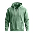 thumbnail image 4 of JUUYY Men's Quarter Zip Pullover Hoodies with Pocket Loose Fit Long Sleeve Casual Half Zipper Hooded Sweatshirt Fall Winter Outfit Mint Green XXXL, 4 of 6