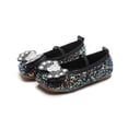 thumbnail image 5 of Girls Sandals,Girls Sandals New Pattern Sequin Decoration Cute Flat Bottom Non Comfortable Lightweight On Princess Shoes,Toddler Girl Sandals(Color:Blue,Size:14.5), 5 of 8