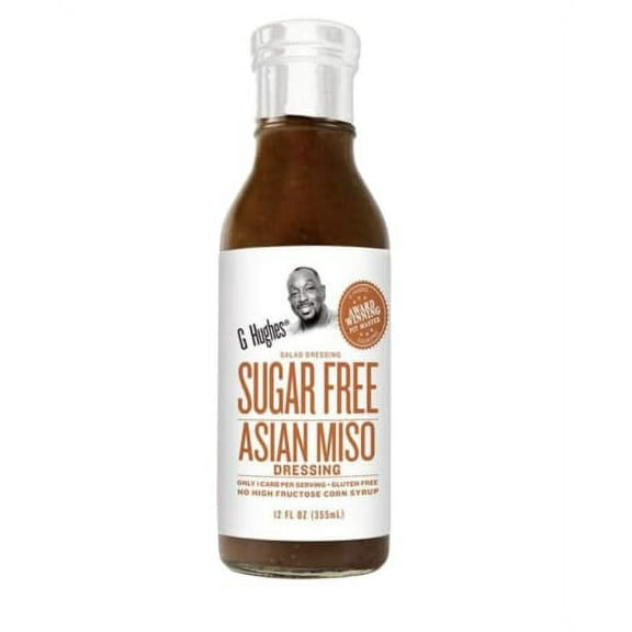G Hughes, Sugar Free Dressing Miso, 12 Ounce