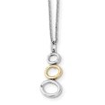 thumbnail image 1 of SS White Ice Gold-plated and 1/2 pt Diamond Necklace 18 Inch, 1 of 3