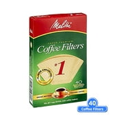 Melitta 620122 Cone Coffee Filters 40 Counts With Double Crimped Filter Design
