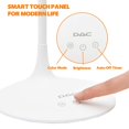 thumbnail image 5 of Data Accessories Company Lámpara De Escritorio - 15"" De Altura - Bombilla Led De 6 W - Montaje En Escritorio - Blanco - Para Oficina, Hogar, Dormitorio, 5 of 5