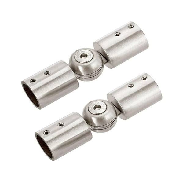 Conector de esquina para barra de cortina de 2 piezas, resistente, universal, para persianas de ventana salediza 19mm cepillado