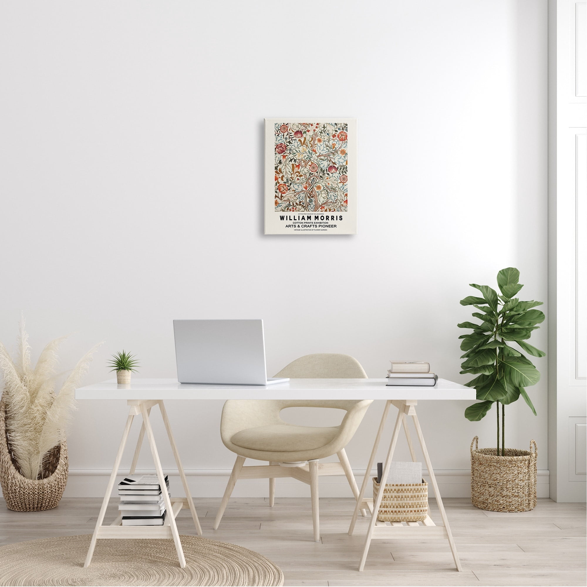 Stupell Industries Bold Red Flowers Pattern Intertwining Stems Text Flyer Canvas Wall Art, 30 x 40, Design by Ros Ruseva