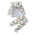 thumbnail image 5 of Baby 2Pcs Spring Outfits Animal Tree Print Hoodie and Pants Set, 5 of 9