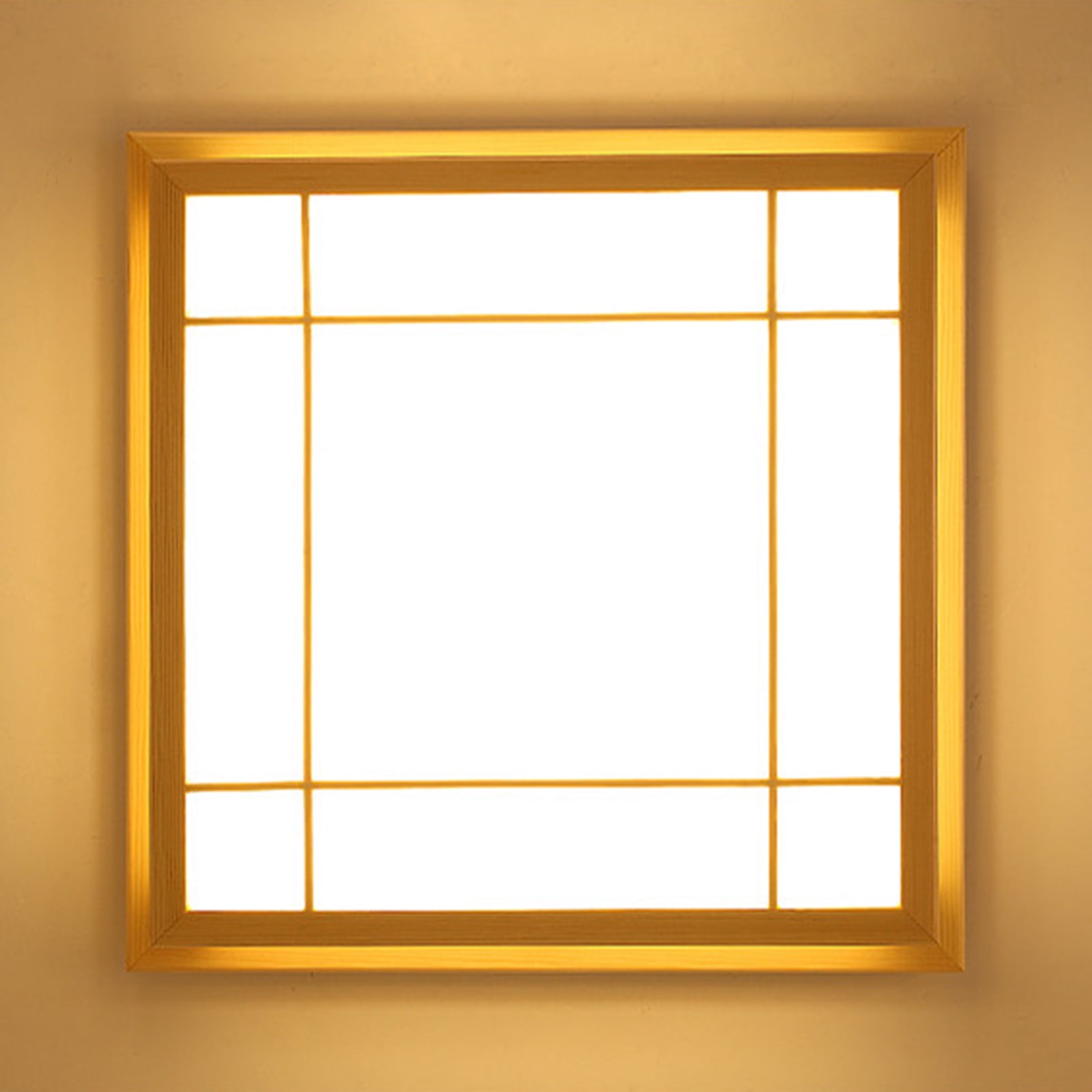Wildnix Ceiling Lights with Adjustable Color Temperature (3000K-6400K), Remote Control, Memory Function, Wooden Frame, and Energy-Saving Features