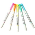 thumbnail image 3 of Zebra Mildliner Double-Ended Brush Pen Set, 5-Colors, Fluorescent Highlighters, 3 of 7