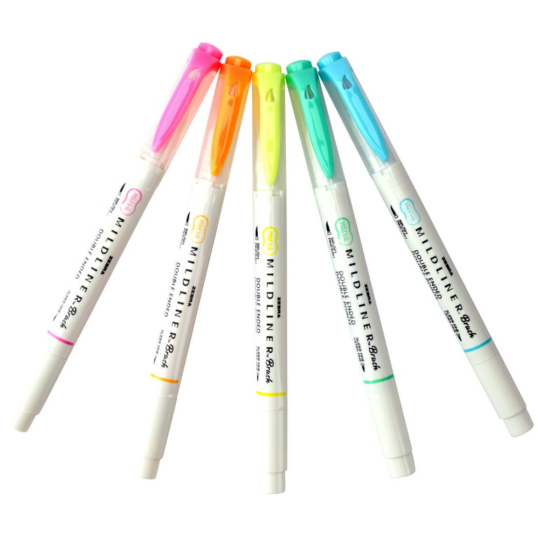 Zebra Mildliner Brush Pens 15 Colors Double Tip, Brush Lettering Pens, Brush  Calligraphy Pens, Bujo Pens, Planner Highlighter -  Denmark