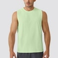 thumbnail image 4 of Cmfcve Men's Summer Tank Top Round Neck Sleeveless Under VestSolid Color Casual Muscle Tank Top, 4 of 9