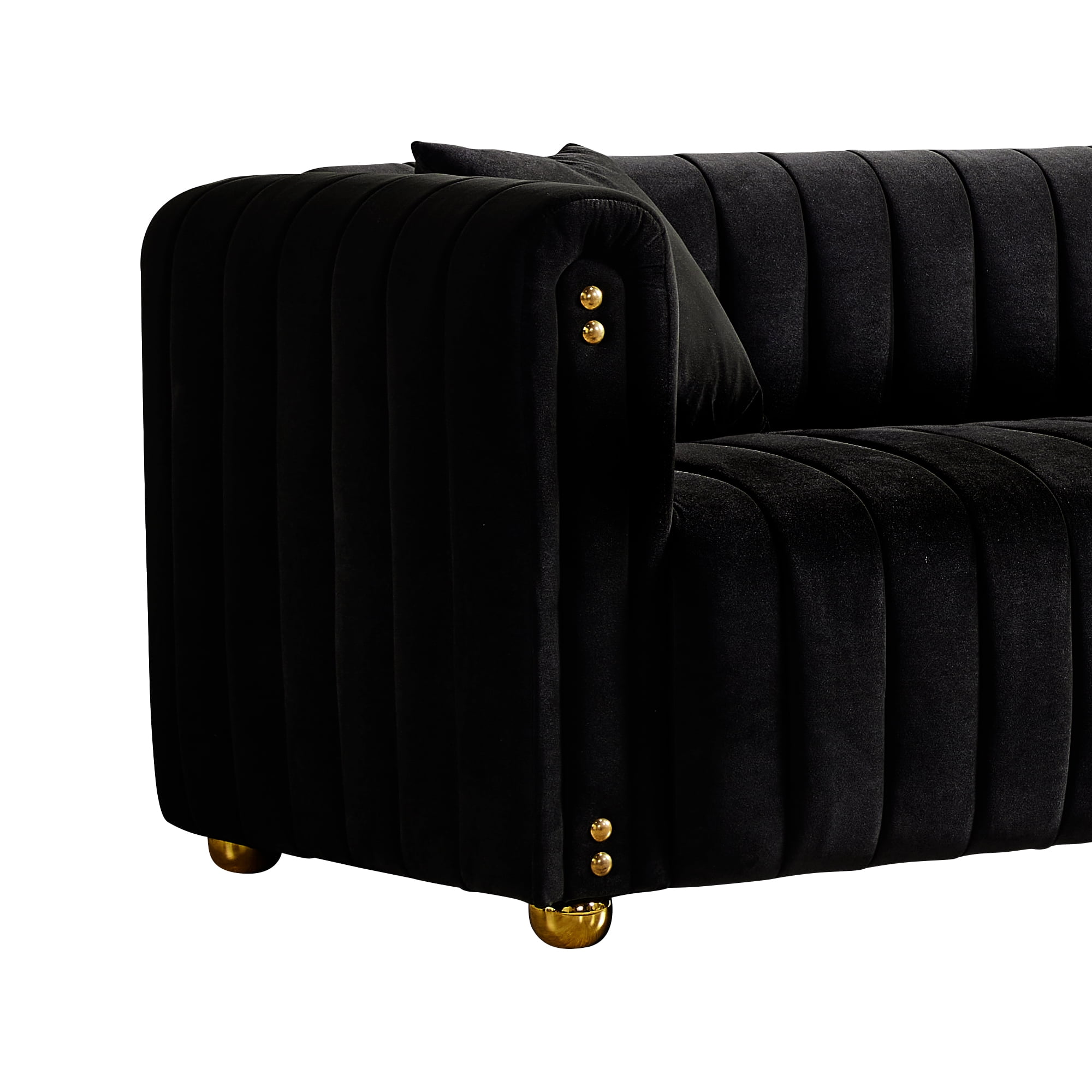 Resenkos Velvet Futon Sofa, Loveseat Couch for Living Room, Bedroom Apartment, Studio and Small Space, Blue Resenkos Velvet Futon Sofa, Loveseat Couch for Living Room, Bedroom Apartment, Studio and Small Space, Blue