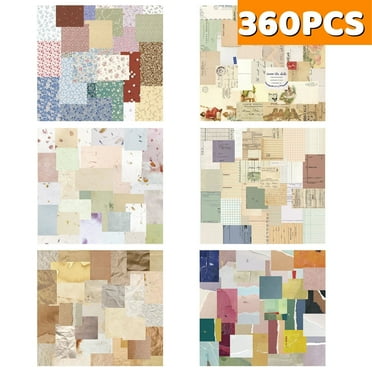 Scrapbook Papers Vintage Paper Journaling Supplies for Decorative Planner Craft Journal Diary 360Pcs