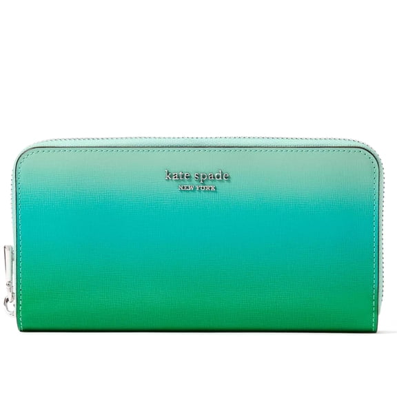 Kate Spade New York Women's Morgan Ombre Zip Around Continental Wallet (Mint)