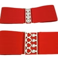 thumbnail image 3 of Dress Choice 2 Pcs Set Women Vintage Wide Hook Plus Stretchy Elastic Waist Belt Waistband Dress Belt, 3 of 7