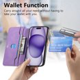 thumbnail image 3 of Allytechgroup iPhone 14 Case Wallet, 2-in-1 Detachable Magnetic Back Cover Compatible with MagSafe Secure and Stylish Protection RFID Blocking Phone Case for Apple iPhone 14, Purple, 3 of 9