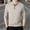 Beige, variant on Men Polo Shirt Long Sleeve Button Tee Shirt Slim Fit Beige Men Shirts