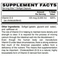 thumbnail image 2 of Vitamin D-3 125mcg (5000 IU) - Easy Swallow Vegetarian Softgels by BariatricPal Size: 250 Softgels, 2 of 4