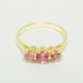 thumbnail image 2 of LBG British Made 18k Yellow Gold Pink Tourmaline ring Womens Anniversary Ring - 33 size options - Size 11.75, 2 of 6