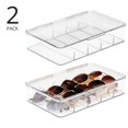 thumbnail image 2 of mDesign Plastic Stackable Eyeglass Storage Organizer, 5 Sections, 2 Pack - Clear, 2 of 9