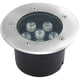 thumbnail image 1 of Luces empotradas de paisaje al aire libre de 6W, luz LED subterránea impermeable, blanco cálido, lámpara de punto para jardín, camino, pasaje, pozo, paquete de 4, 1 of 4