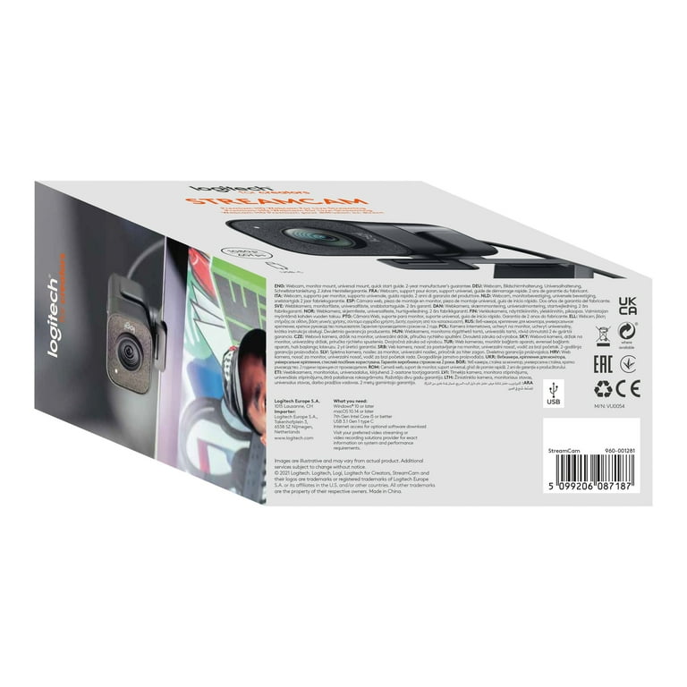 Logitech StreamCam Full HD USB-C Webcam, Graphite