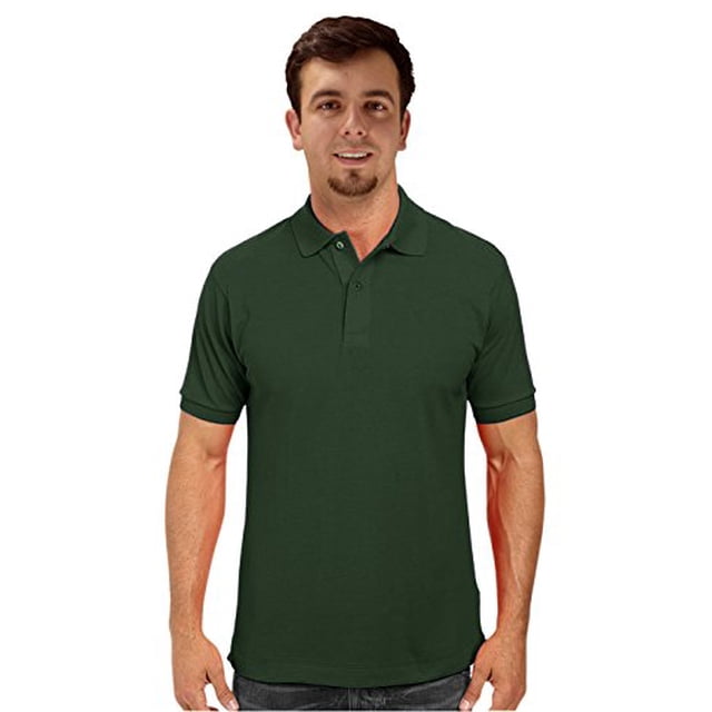 Peach Couture Polo Piqué Classique à Manches Courtes pour Hommes