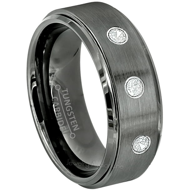 Jewelry Avalanche Brushed Gunmetal Tungsten Ring 0