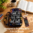 thumbnail image 3 of Bible Covers Bible Case Bible Bag, 10x7.5 in Bible Covers Canvas Bible Holder with Handle Fits for Standard Size Bible, Gifts for Women Men, 3 of 5