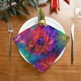 thumbnail image 2 of 1 Pack 20'' x20" Satin Table Napkins Dinner Napkins for wedding Party Decoration events Colorful and Bright Floral Pattern, 2 of 6