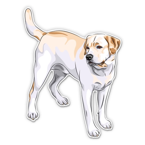 Lab Dog - 3" Vinyl Sticker - For Car Laptop Water Bottle Phone - Waterproof Decal
