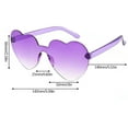 thumbnail image 3 of Ohmyroo Heart Shaped Rimless Sunglasses Transparent Candy Color Frameless Glasses For Outdoor And Daily Fashion Accessory, 3 of 3