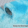 thumbnail image 3 of FairOnly Plush Polyester Shag Area Rug 2'x3' Fluffy Rug Plush Decorative Rug for Indoor Home Floor Carpet, Light Blue, 3 of 5