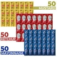 thumbnail image 5 of Grab-n-Go Condiment Packs - 150 Count, Ketchup, Mustard, and Mayo - Great for Picnics, Boxed Lunch, BBQ, Travel, Picnic and Parties (50 Each), 5 of 7