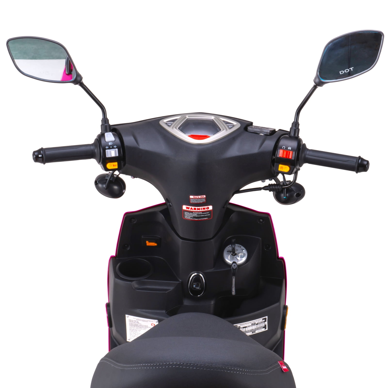 Double Global 50cc Gas Moped Motorcycle, 4 Stroke Adult Moped with 10" Aluminum Wheels , LCD Speedometer and LED Light