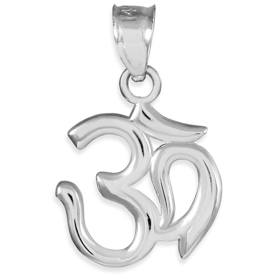 925 Sterling Silver Om (Ohm) Pendant Necklace (PENDANT ONLY)