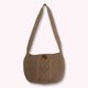 thumbnail image 1 of Bolso bandolera liso de punto Bolso bandolera para mujer con botón (Caqui), 1 of 4