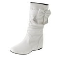 thumbnail image 1 of LSLJS Bottes à Talons Hauts Jusqu'aux Genoux pour Femmes, Bottes à Talons Bas pour Femmes avec Strass et Nœud, Chaussures à Bout Rond, Bottes pour Femmes, Bottes Jusqu'aux Genoux pour Femmes, 1 of 5