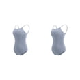 thumbnail image 2 of Qarigey Body de baile, leotardo de Ballet, traje de baile, mano de obra elástica, accesorios profesionales exquisitos para mujer, luz Gris claro S 2piezas, 2 of 6