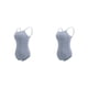 thumbnail image 4 of Minnieouse Traje de baile Leotardo de ballet Traje de baile Mano de obra Forma del cuerpo Resiliencia Transpirable Profesional Atractivo Luz Gris claro XXL 2piezas, 4 of 6