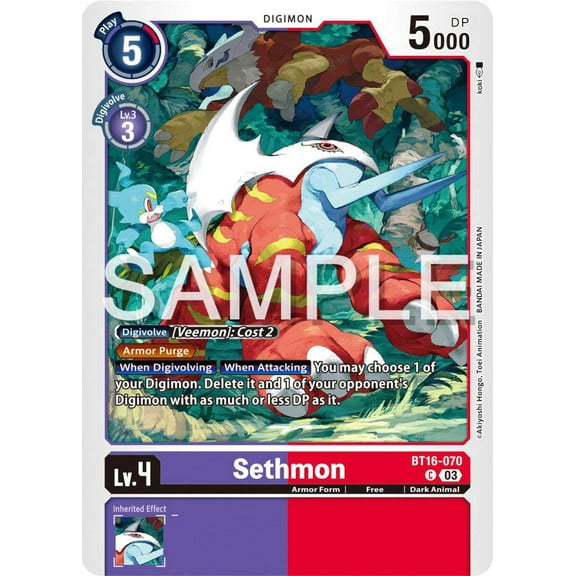 Digimon Beginning Observer Common Sethmon BT16-070
