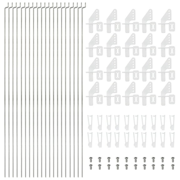 Uxcell 40pcs 1.2x500mmZ Push Rods Parts Nylon Control Horns for RC Airplane Plane Helicopter Model