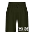 thumbnail image 5 of Puntoco Pantalones Cortos De Corte Clásico Para Hombre，Mom Hombres Con Cordones Elásticos Casual Bolsillo Deportes Fitness Pantalones Cortos Para El Hogar Pantalones Tres Cuartos Verde Militar Xl, 5 of 5