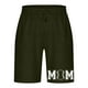 thumbnail image 5 of Puntoco Pantalones Cortos De Corte Clásico Para Hombre，Mom Hombres Con Cordones Elásticos Casual Bolsillo Deportes Fitness Pantalones Cortos Para El Hogar Pantalones Tres Cuartos Verde Militar Xxxl, 5 of 5