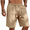 Beige_#01, variant on Sewkxo Men's Linen Shorts Casual Elastic Waist Drawstring Summer Beach Vacation Golf Shorts with Pockets,Navy 2XL