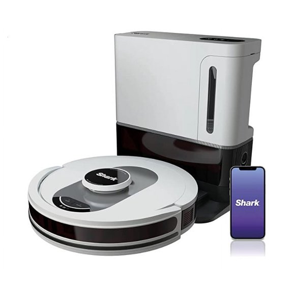 Restored Shark AI Ultra Robot Vacuum, 60-Day Capacity Bagless Self Empty Base, Perfect for Pet Hair, Wifi, Works with Alexa, Black/Silver (AV2511AE) (Refurbished)