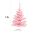 thumbnail image 3 of Hmgxay 23.6" Mini Christmas Tree, Flocked Needle Artificial Christmas Tree with Berries and Flowers, 2ft Tabletop Holiday Tree, Decorative Faux Christmas Tree for Home Decor, 3 of 6